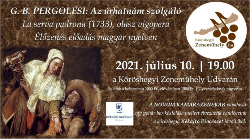Élőzenés vígopera előadás a Kőröshegyi Zeneműhely szabadtéri pódiumán