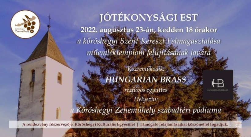 JÓTÉKONYSÁGI EST | HUNGARIAN BRASS | a Kőröshegyi Zeneműhely szabadtéri pódiumán