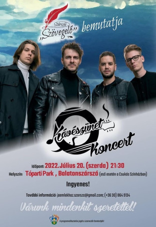 Kávészünet zenekar koncertje Balatonszárszón