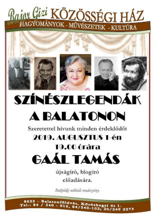 Színészlegendák a Balatonon